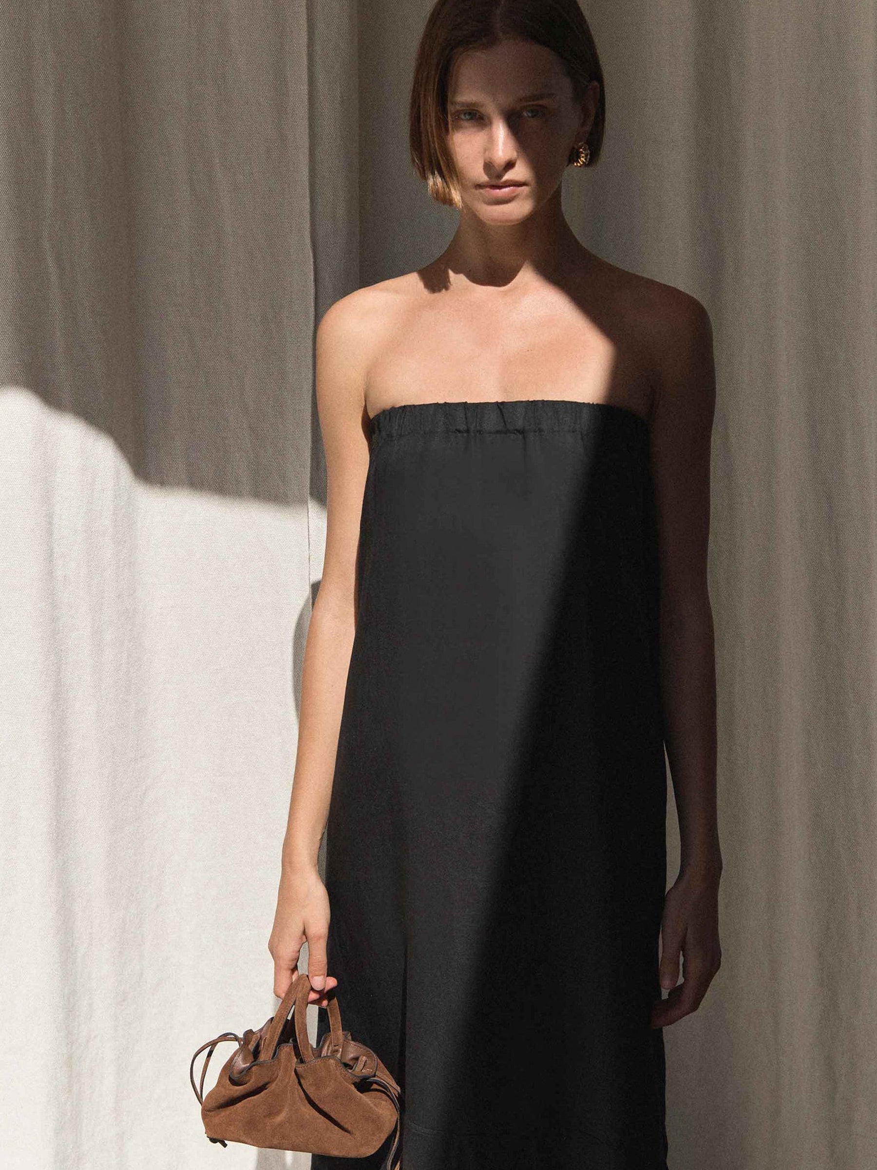 Rylan | Mila Mini Tote in Brown Suede | The UNDONE