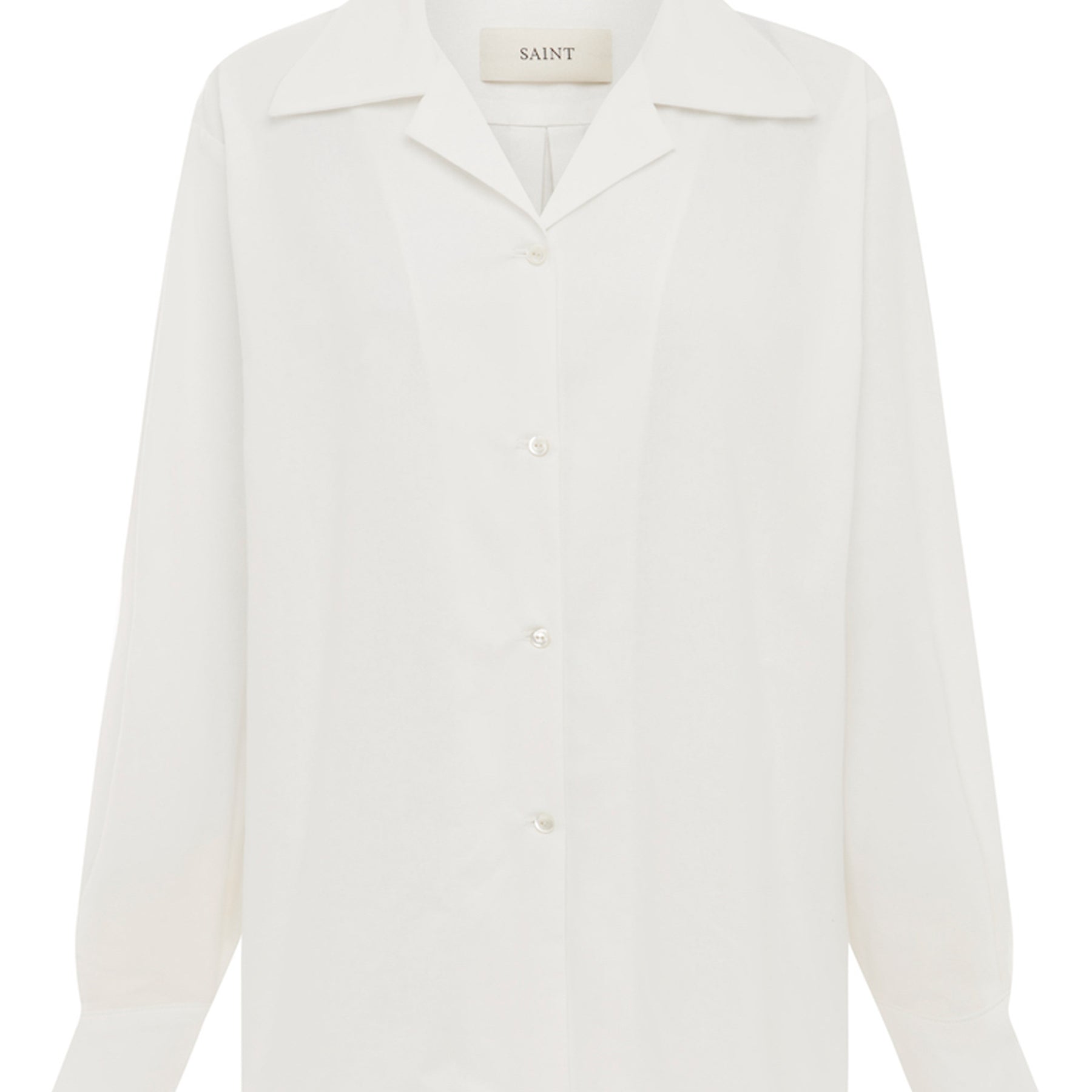 SAINT | Organic Cotton Shirt in Natural | The UNDONE