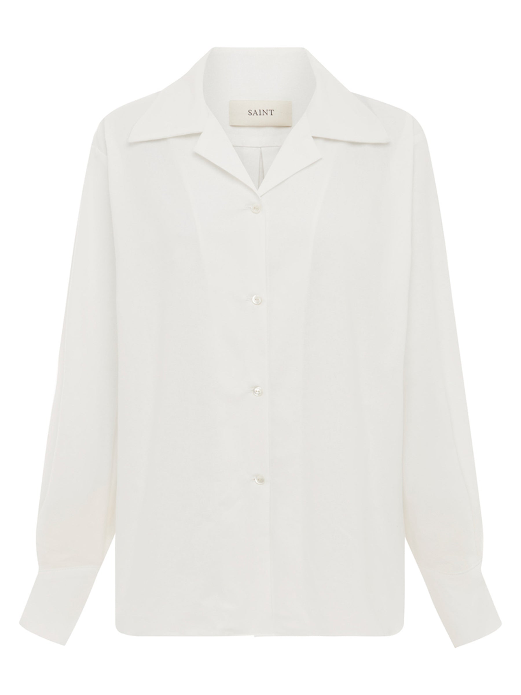 SAINT | Organic Cotton Shirt in Natural | The UNDONE