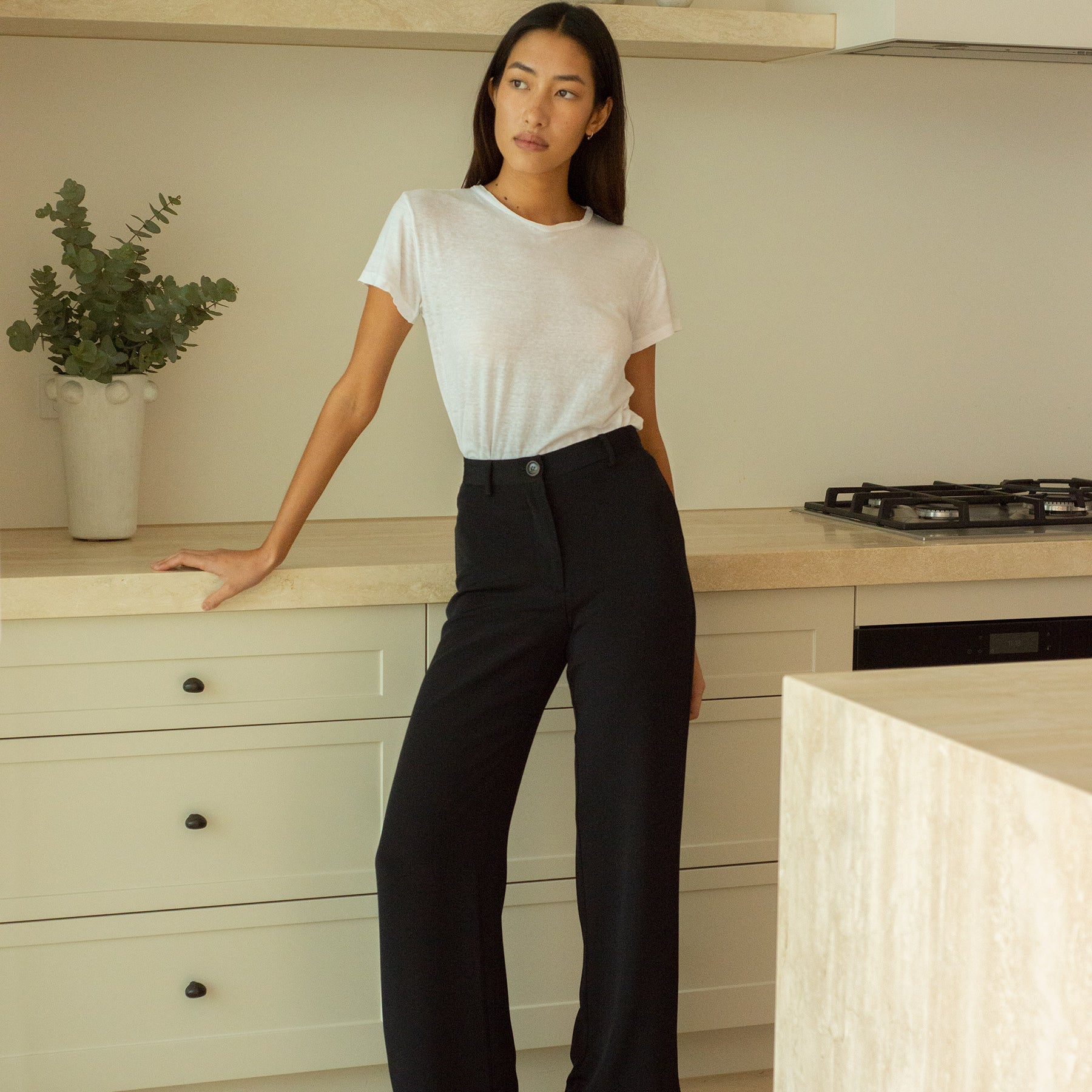 SAINT | Silk Pant in Black | The UNDONE