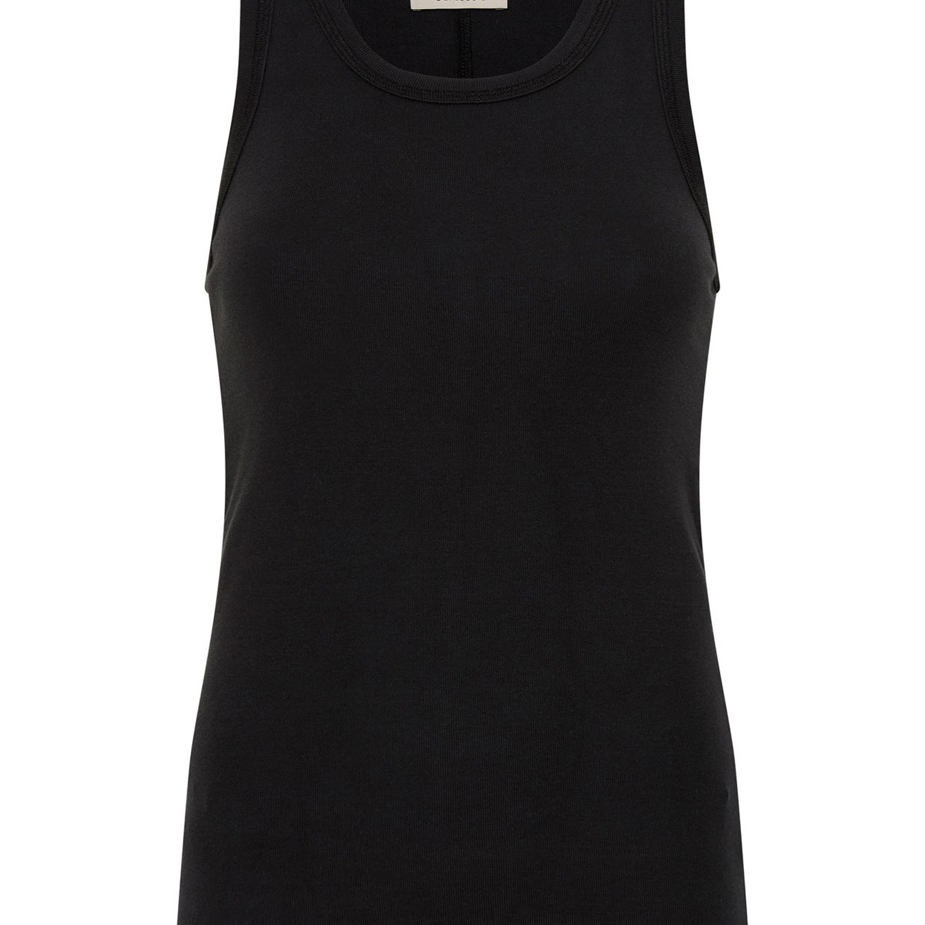 St. Agni | Organic Cotton Singlet in Black | The UNDONE