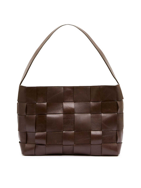 St. Agni Woven Mini Tote in Chocolate The UNDONE by St. Agni