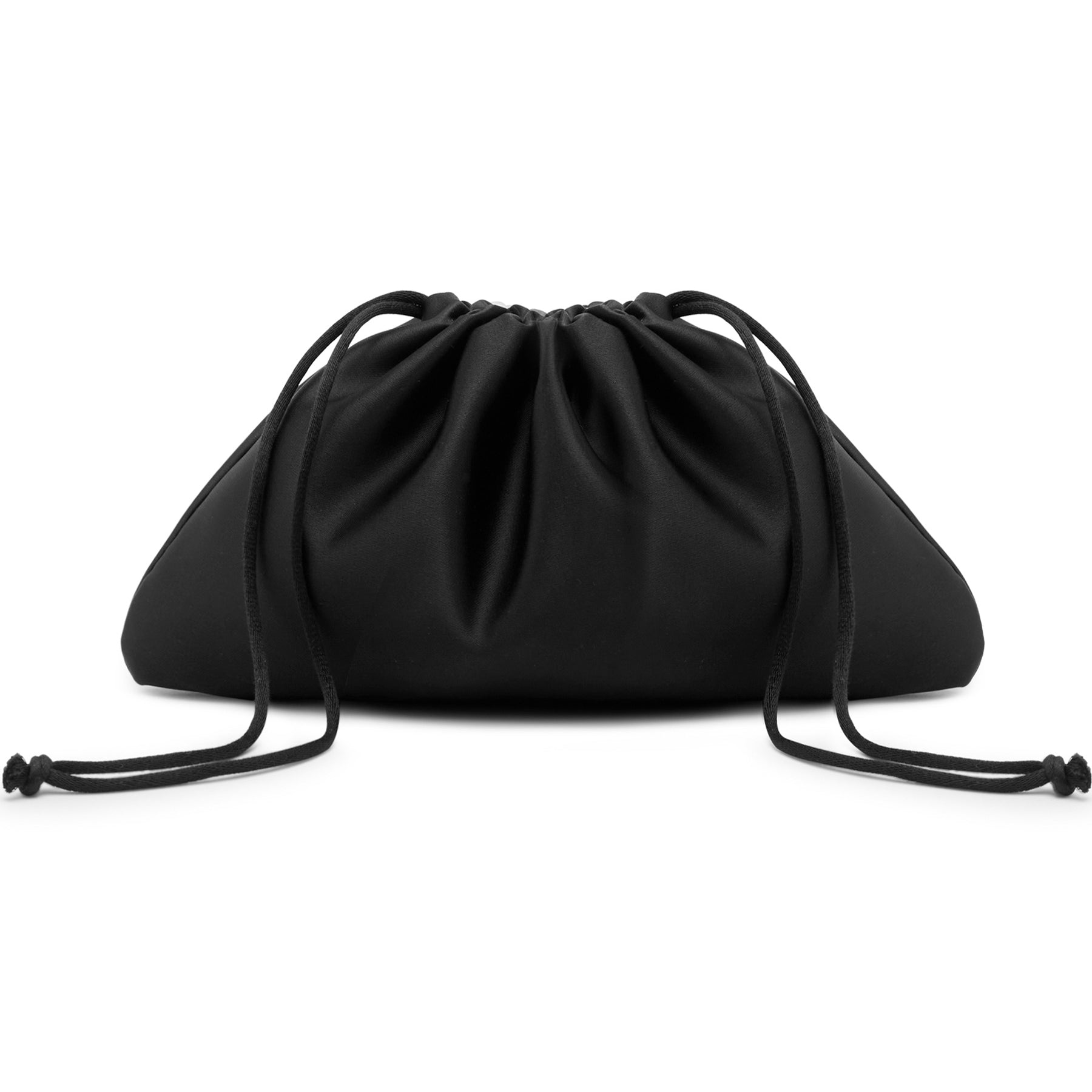 The Everyday Pouch Bag in Black Satin | The UNDONE