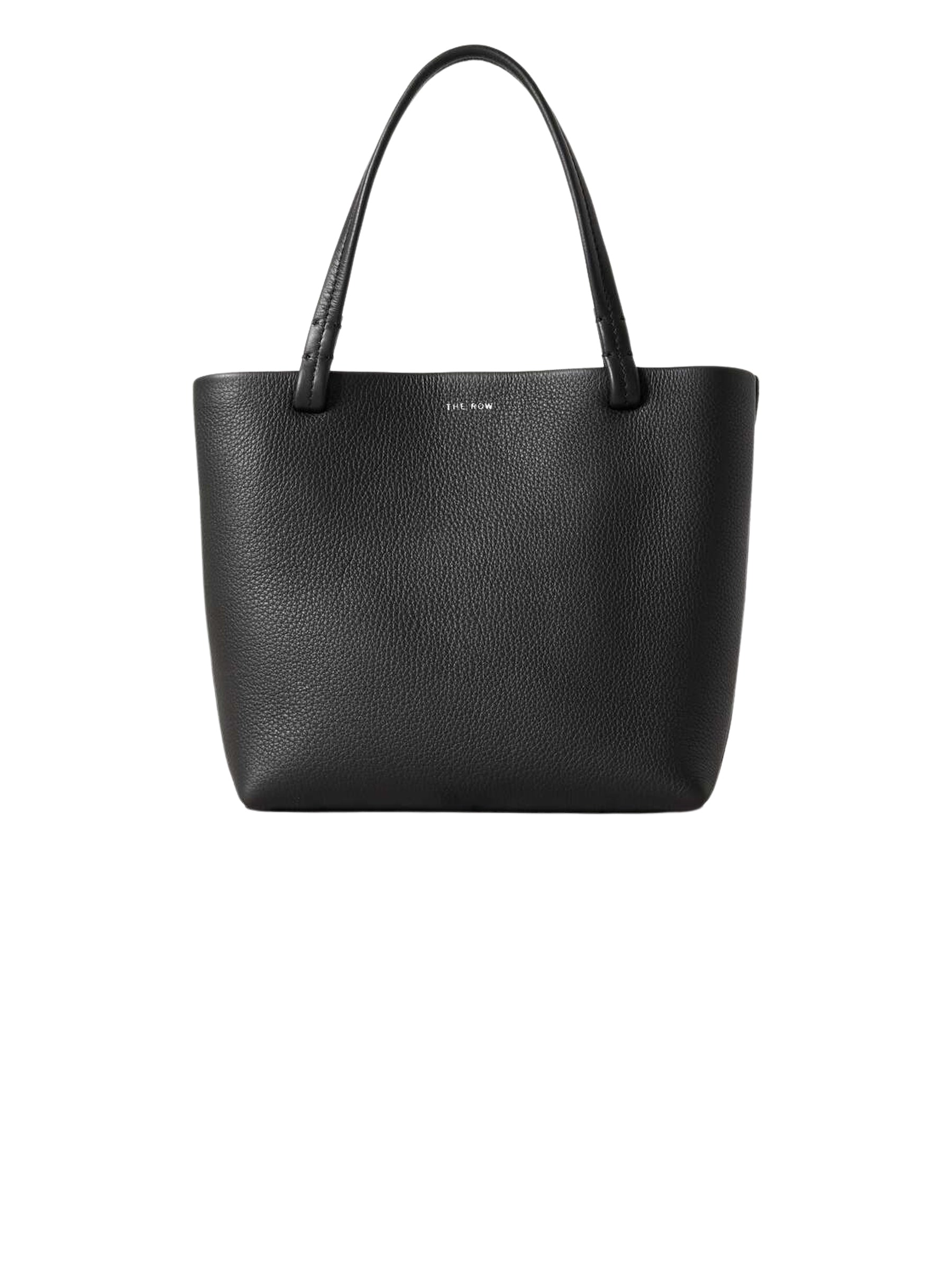 The Row | Park Small Textured-Leather Tote in Black | The UNDONE