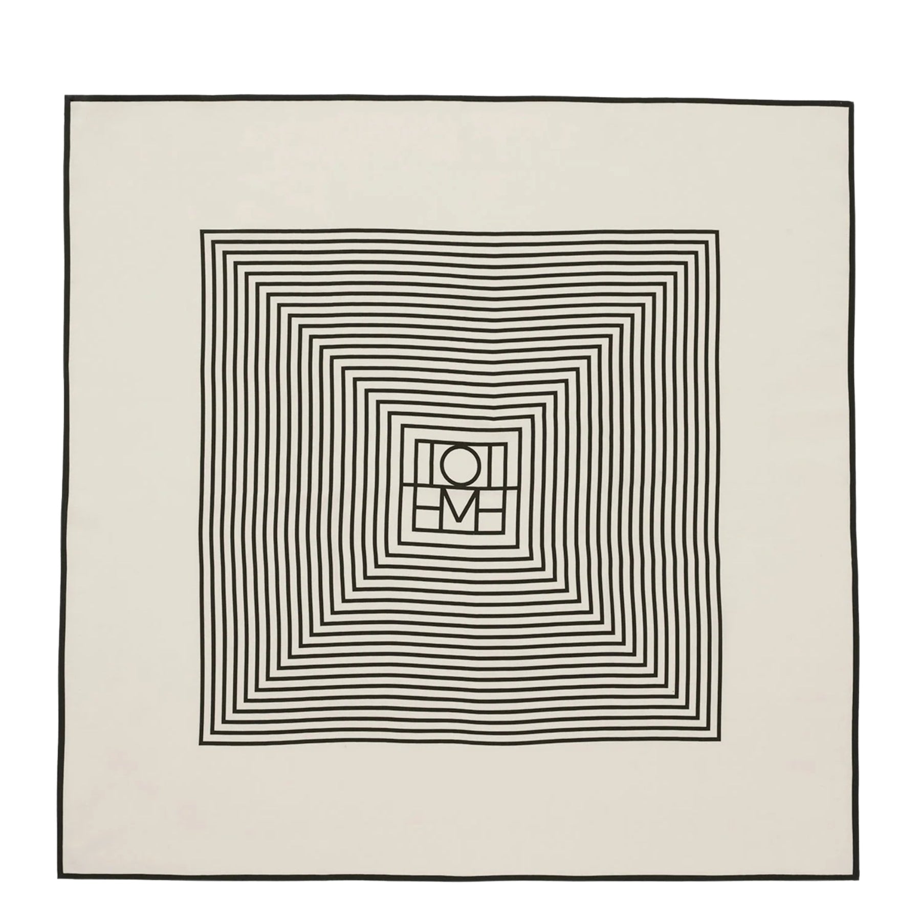 Toteme | Centered monogram silk scarf crème