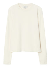 Clean Cut Regular Long Sleeve T-Shirt in Beige | COS