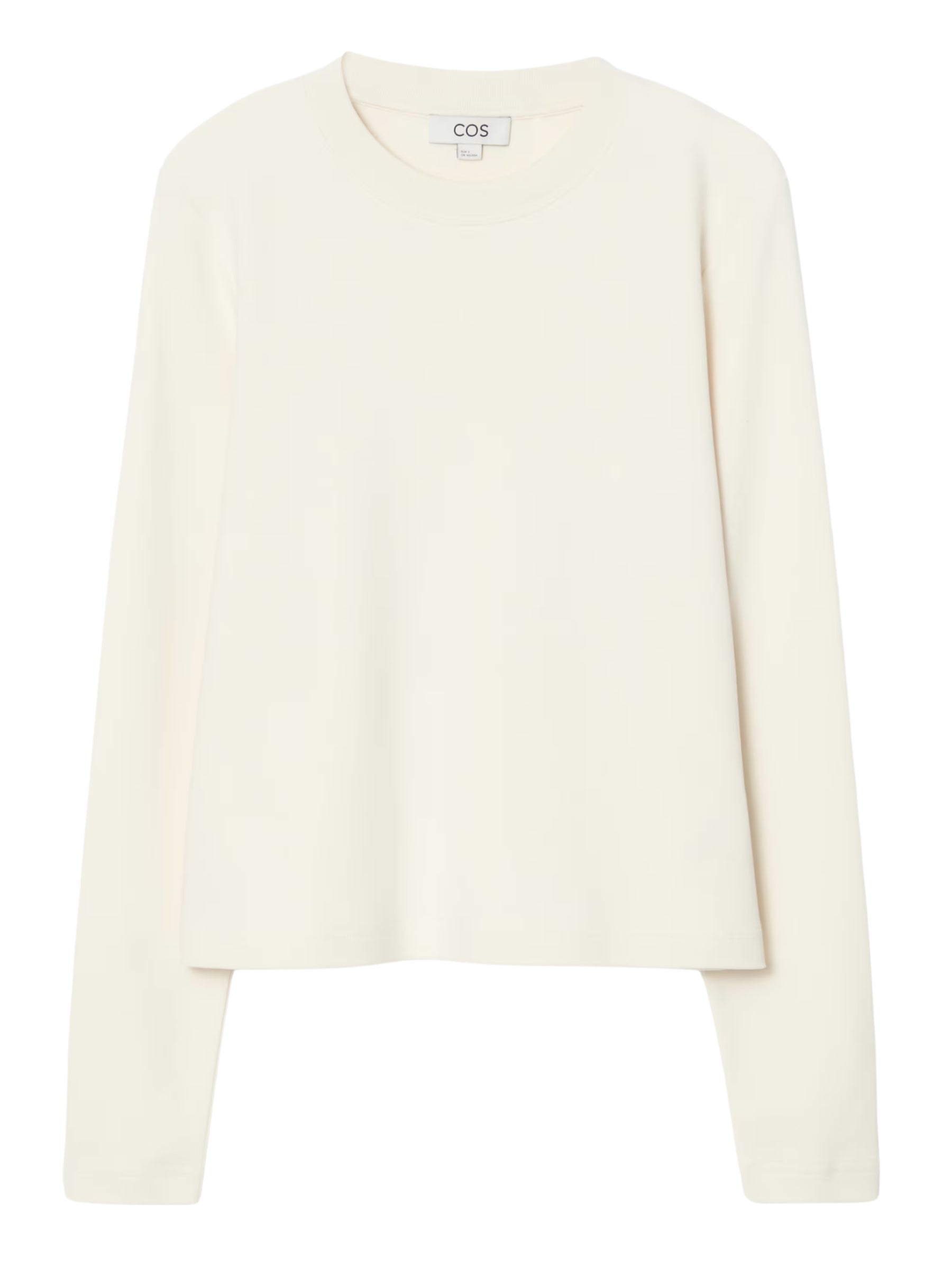 Clean Cut Regular Long Sleeve T-Shirt in Beige | COS