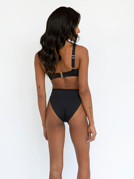 Black crop bikini cheap