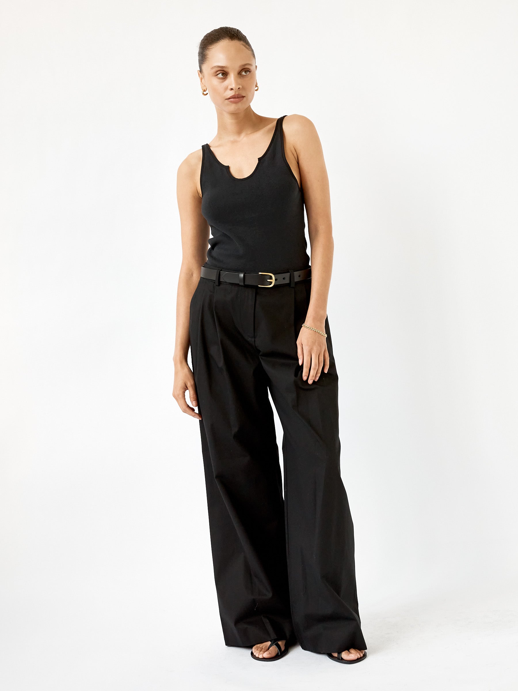 SAINT | Classic Leather Belt in Black Leather | The UNDONE