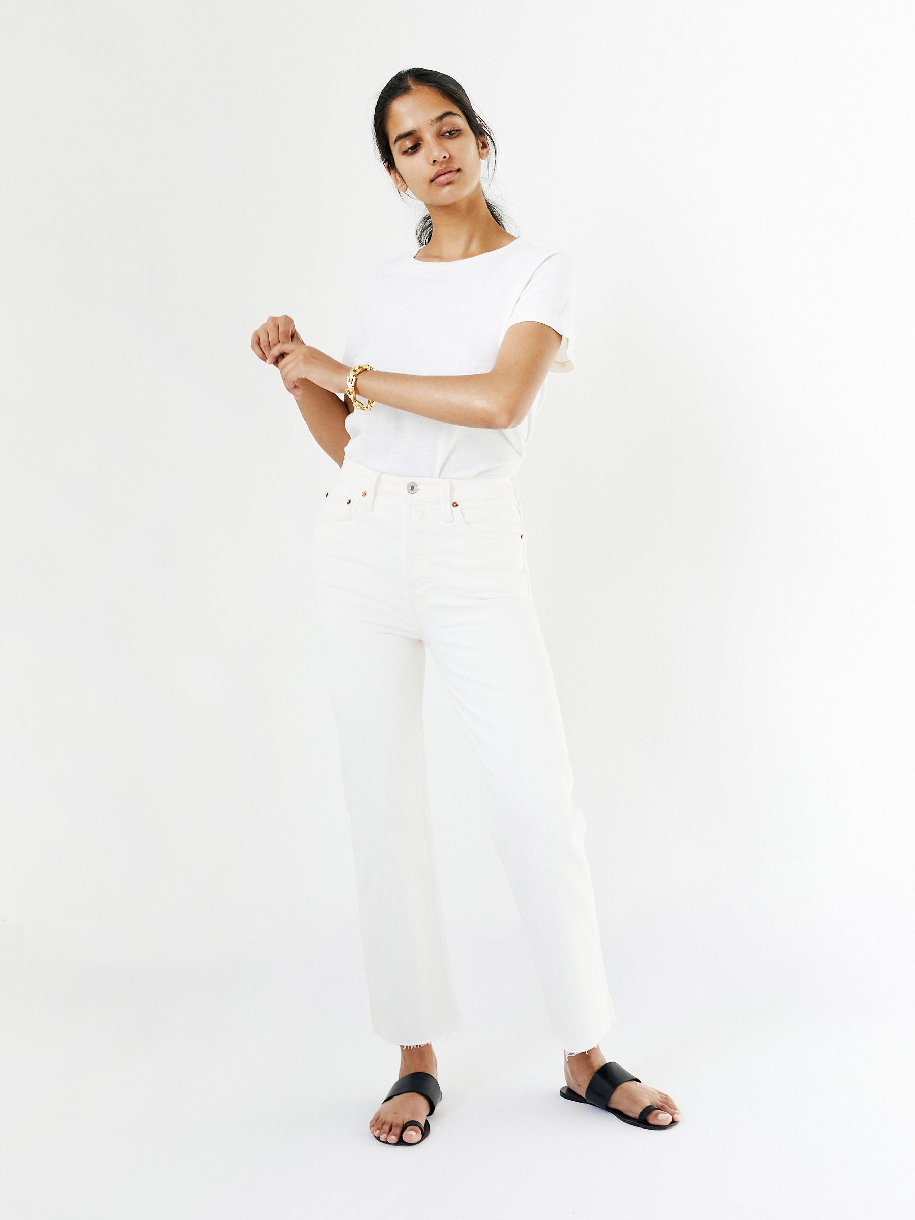 RE/DONE | Classic Tee in Vintage White | The UNDONE