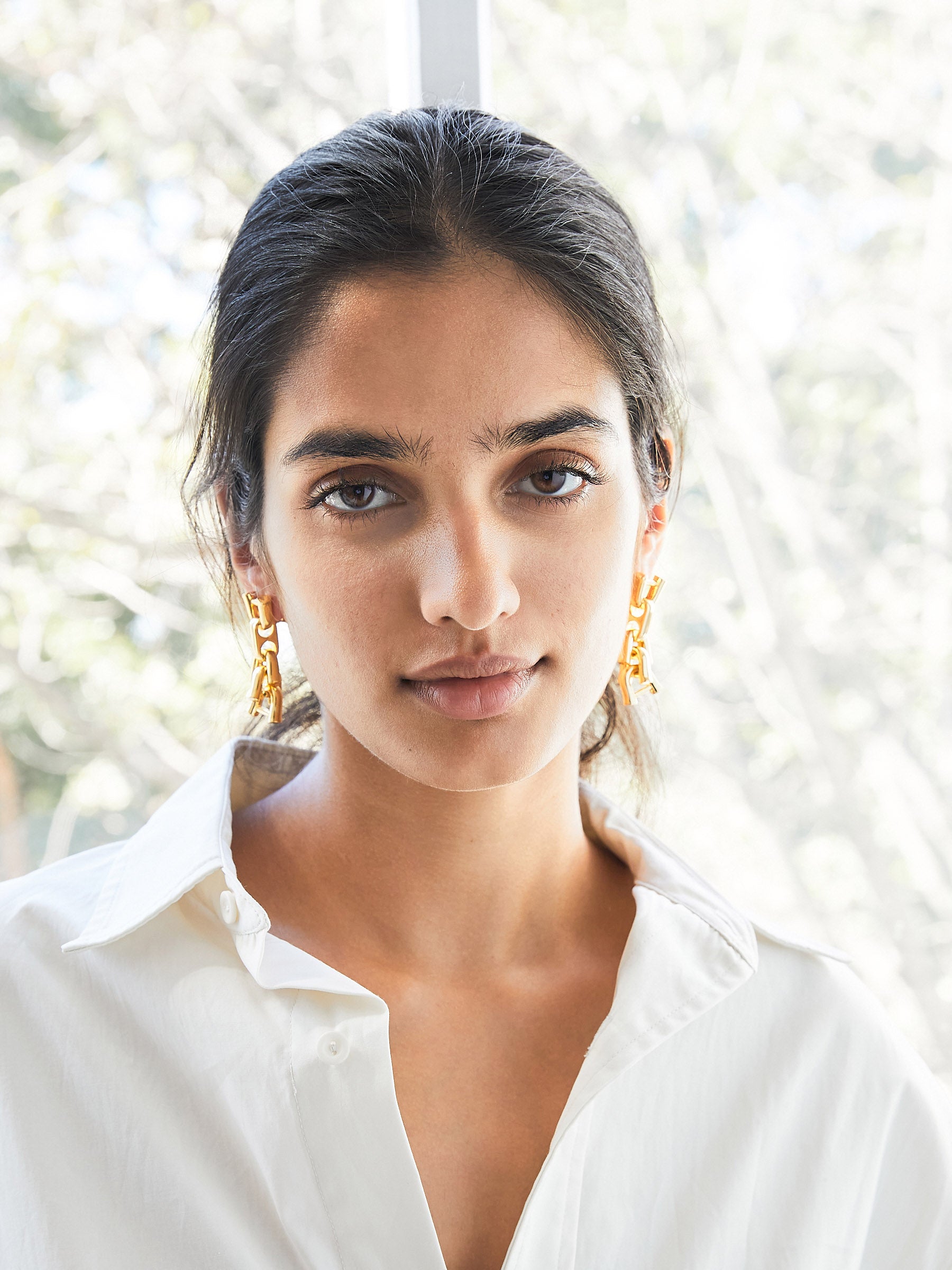 Rylan | Link Statement Earrings in Gold | The UNDONE