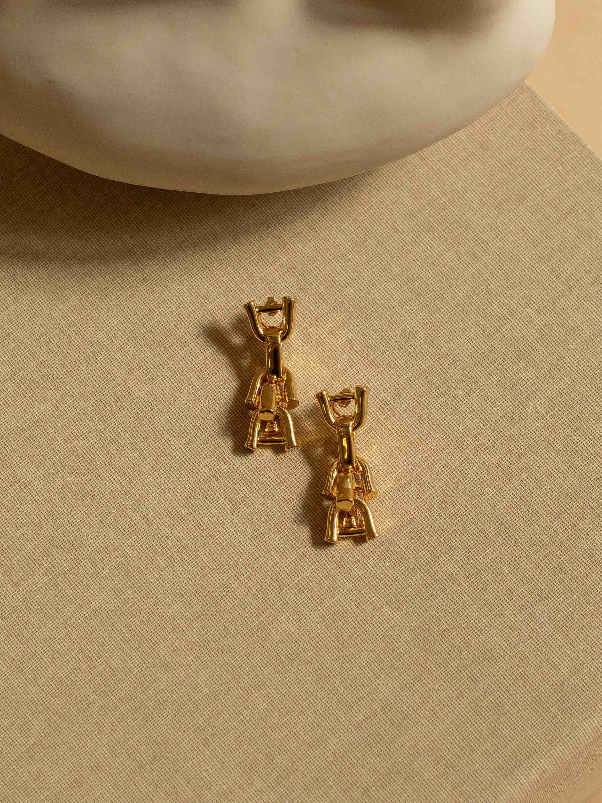 Rylan | Link Statement Earrings in Gold | The UNDONE