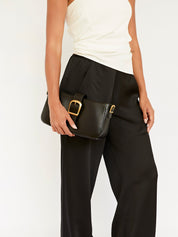 Rylan | Black Soft Baguette Bag | The UNDONE