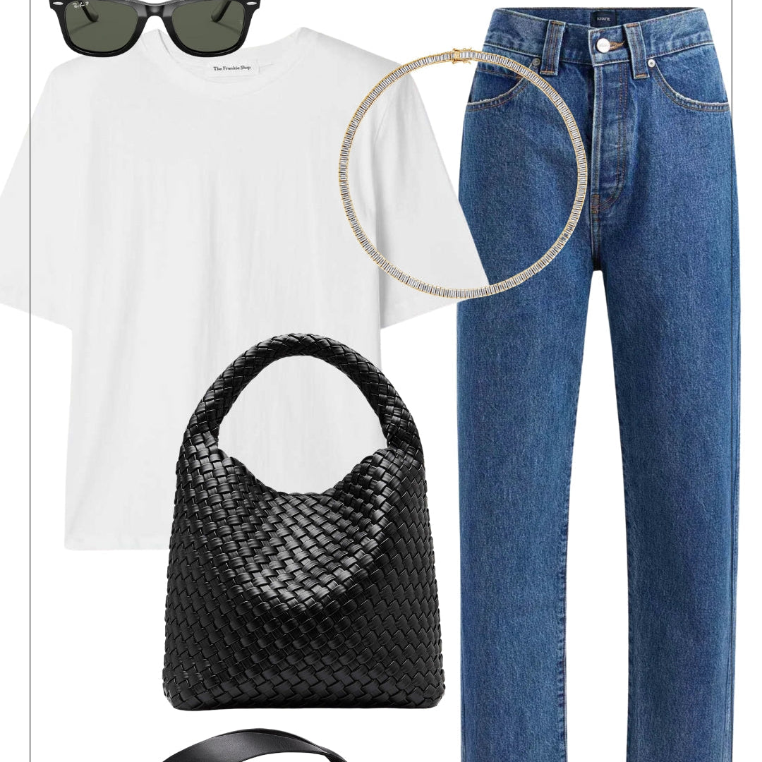 7 Ways To Style Blue Jeans and a White T-Shirt