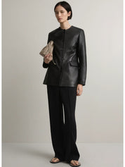 A.Emery | The Esme Leather Jacket in Black