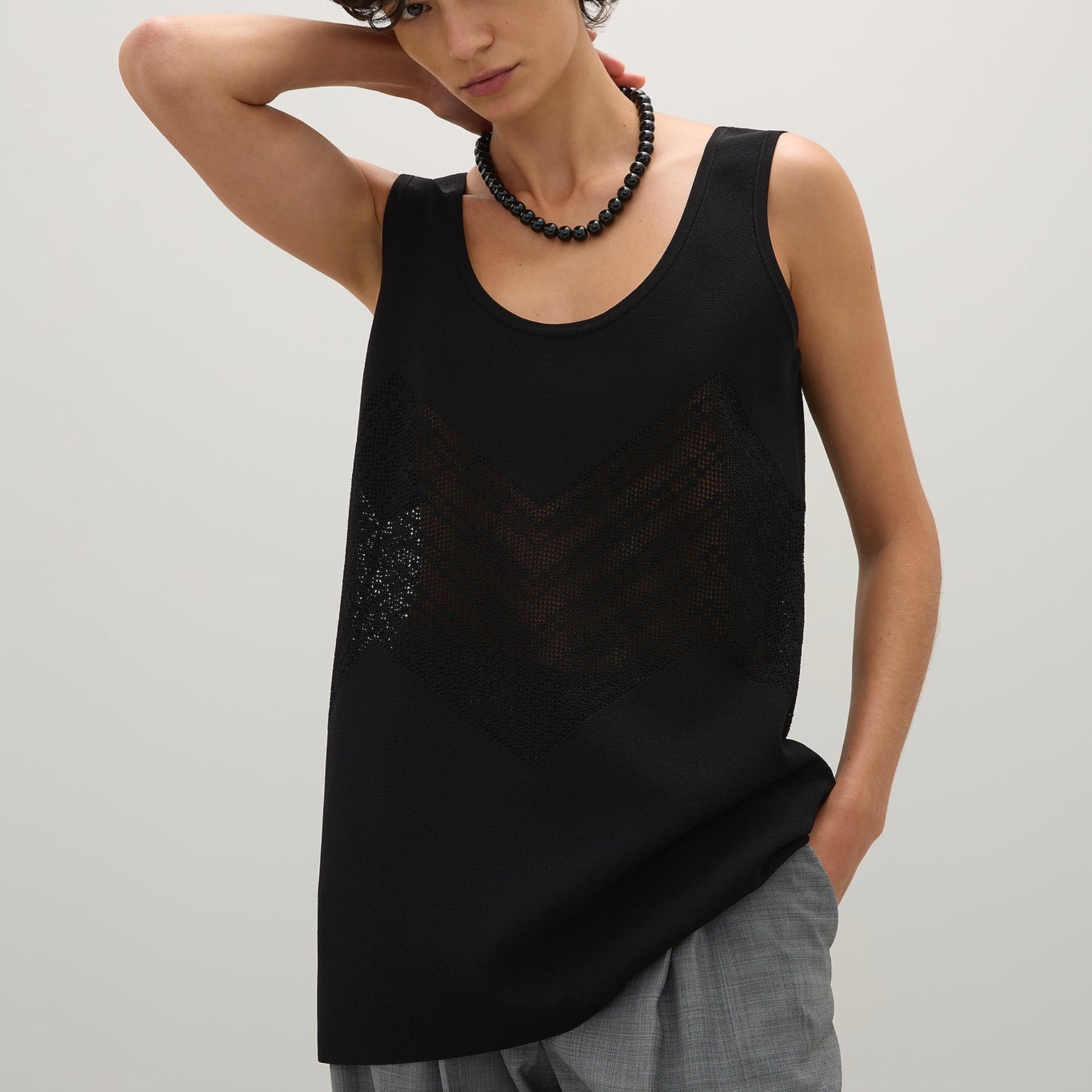 A.Emery |The Sacha Knit Tank in Black