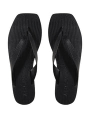 A.Emery Kinto Sandal in Black Embossed Lizard 