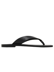 A.Emery Kinto Sandal in Black Embossed Lizard 