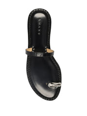 The Kibera embellished croc-effect leather sandals