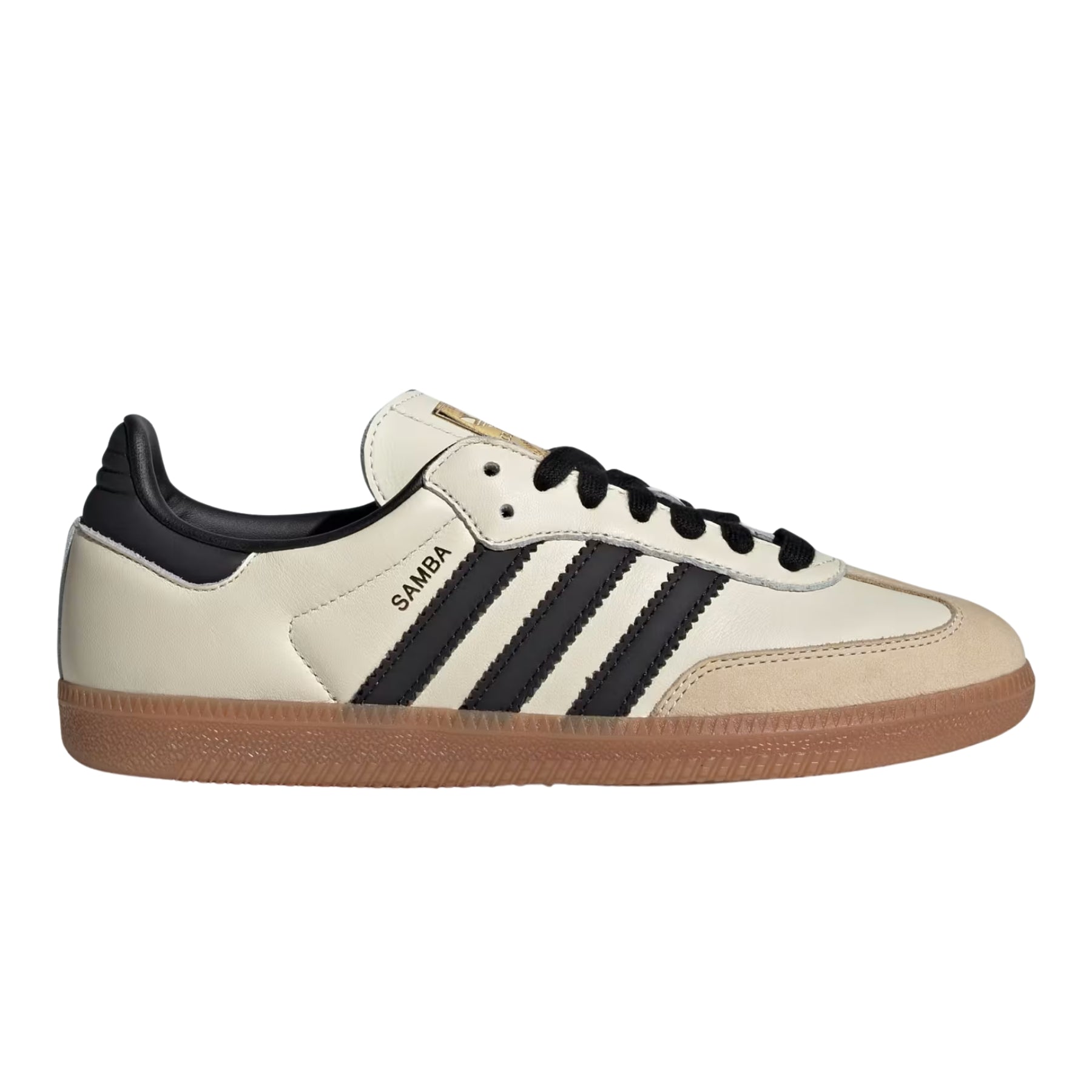 Adidas | Samba OG Shoes in Cream White, Core Black, Sand Strata | The UNDONE