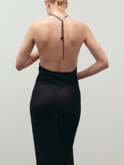 Agmes Annaya Lariat Necklace in Black Onyx