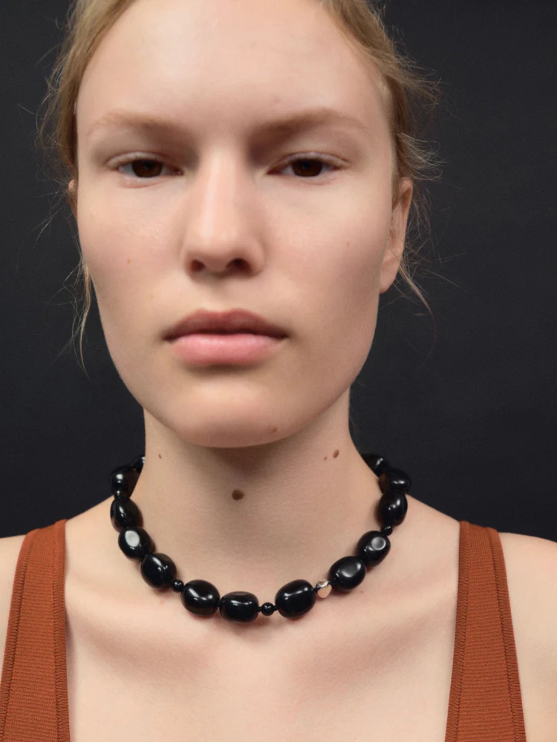 Agmes Dara Necklace in Black Onyx