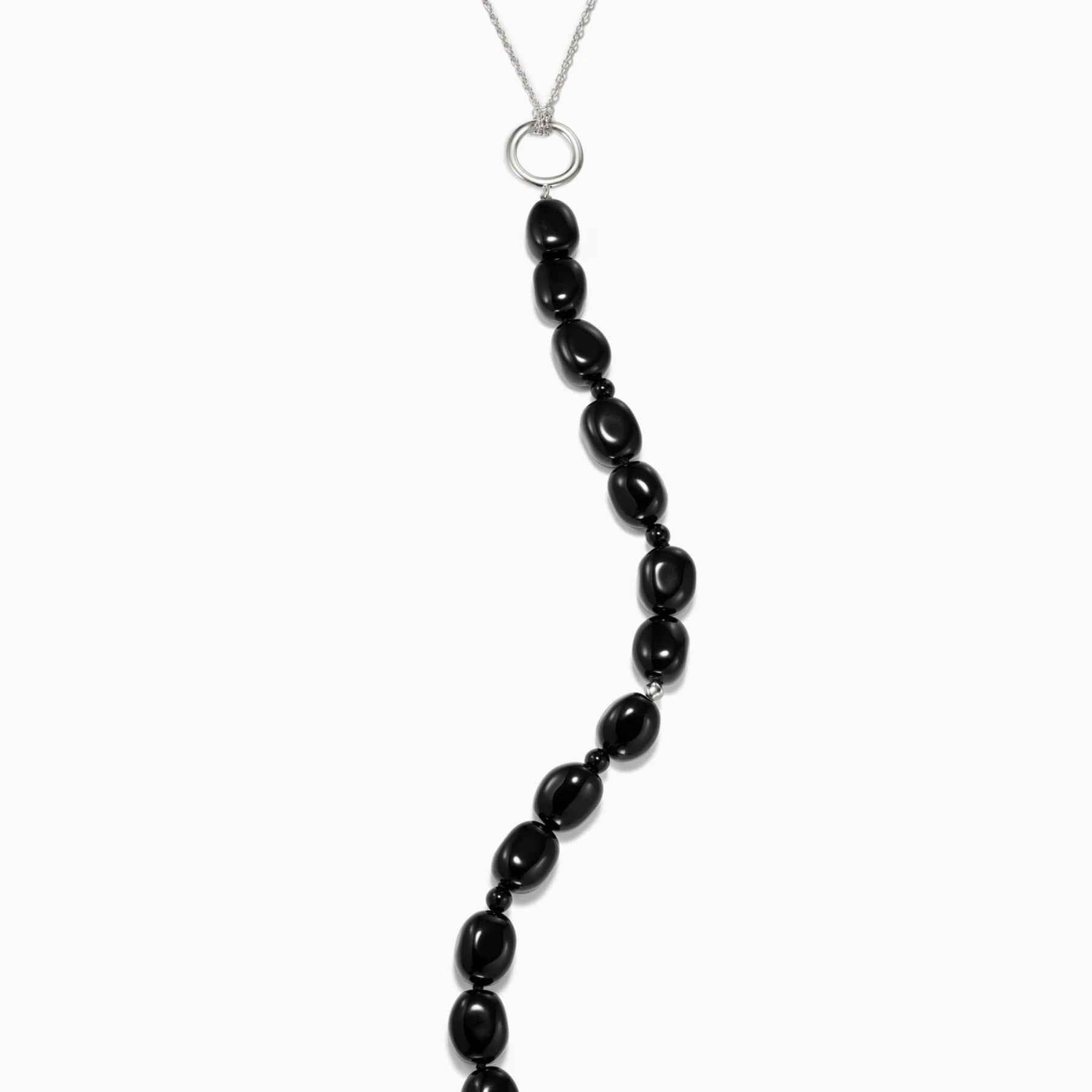 Agmes Long Selma Pendant in Black Onyx