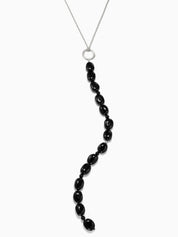 Agmes Long Selma Pendant in Black Onyx
