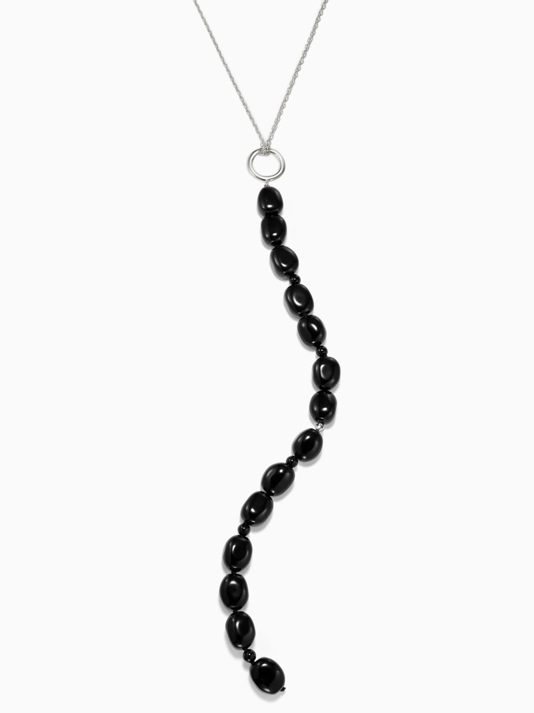 Agmes Long Selma Pendant in Black Onyx