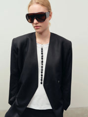 Agmes Long Selma Pendant in Black Onyx