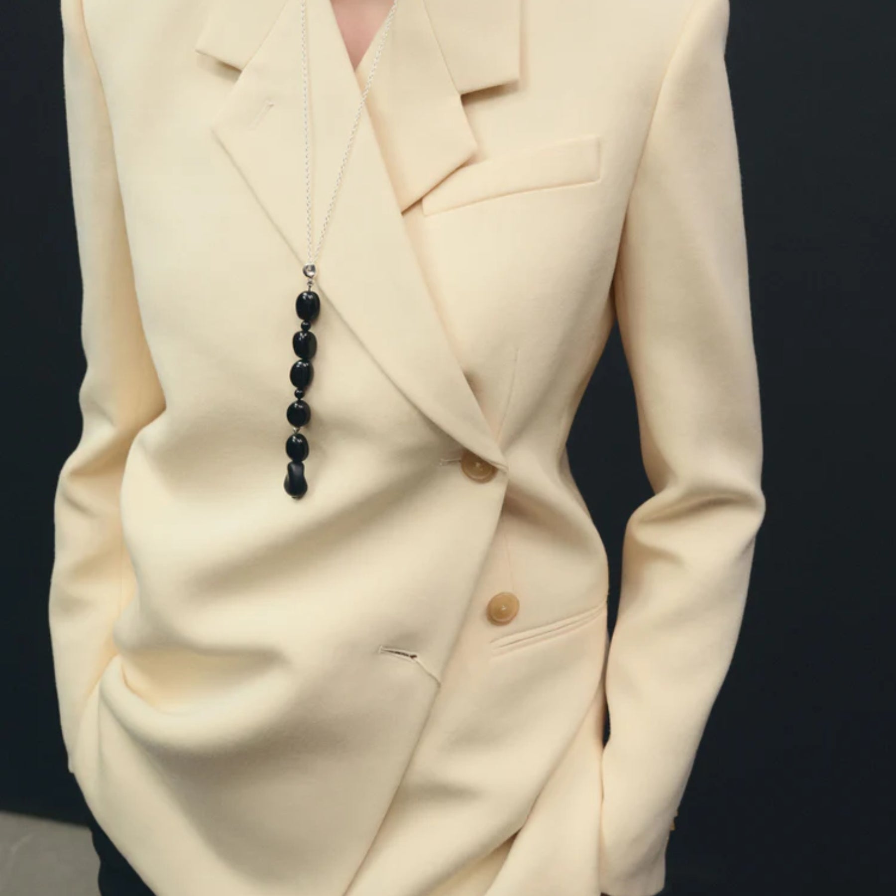 Agmes Selma Pendant in Black Onyx