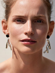 Agmes Coral Earrings in Sterling Silver 