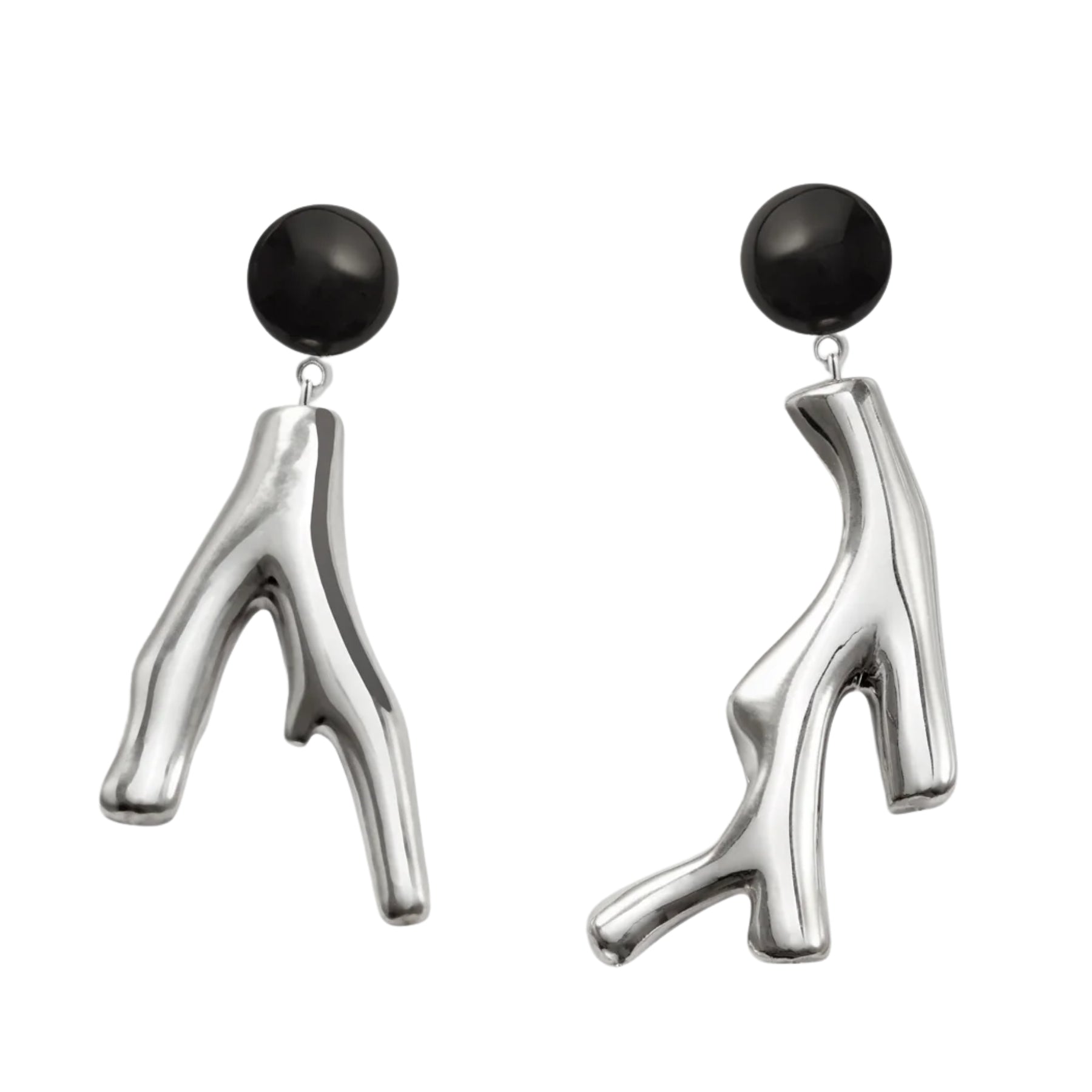 Agmes Coral Earrings in Sterling Silver 