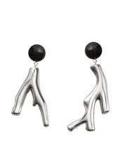 Agmes Coral Earrings in Sterling Silver 