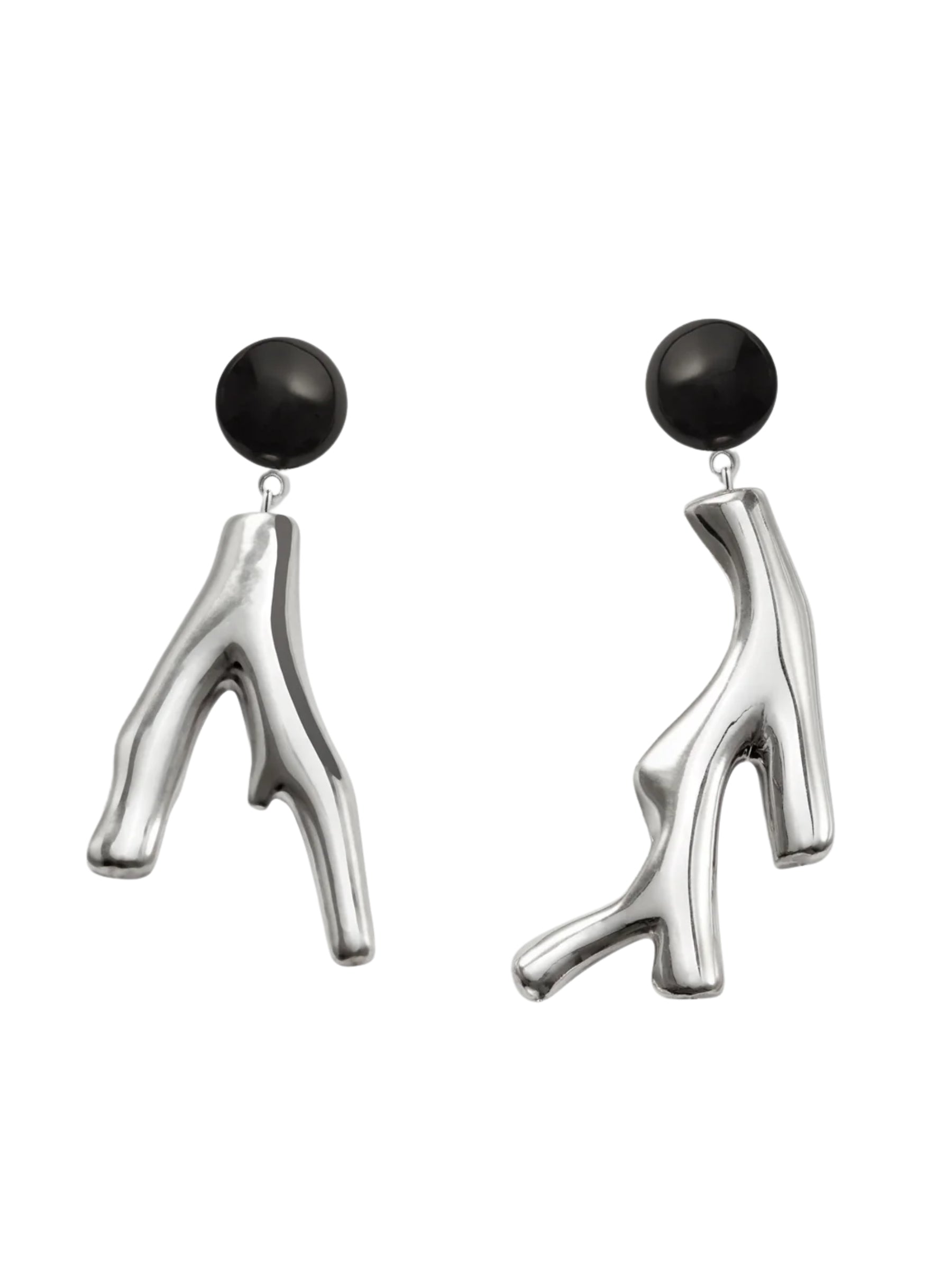 Agmes Coral Earrings in Sterling Silver 