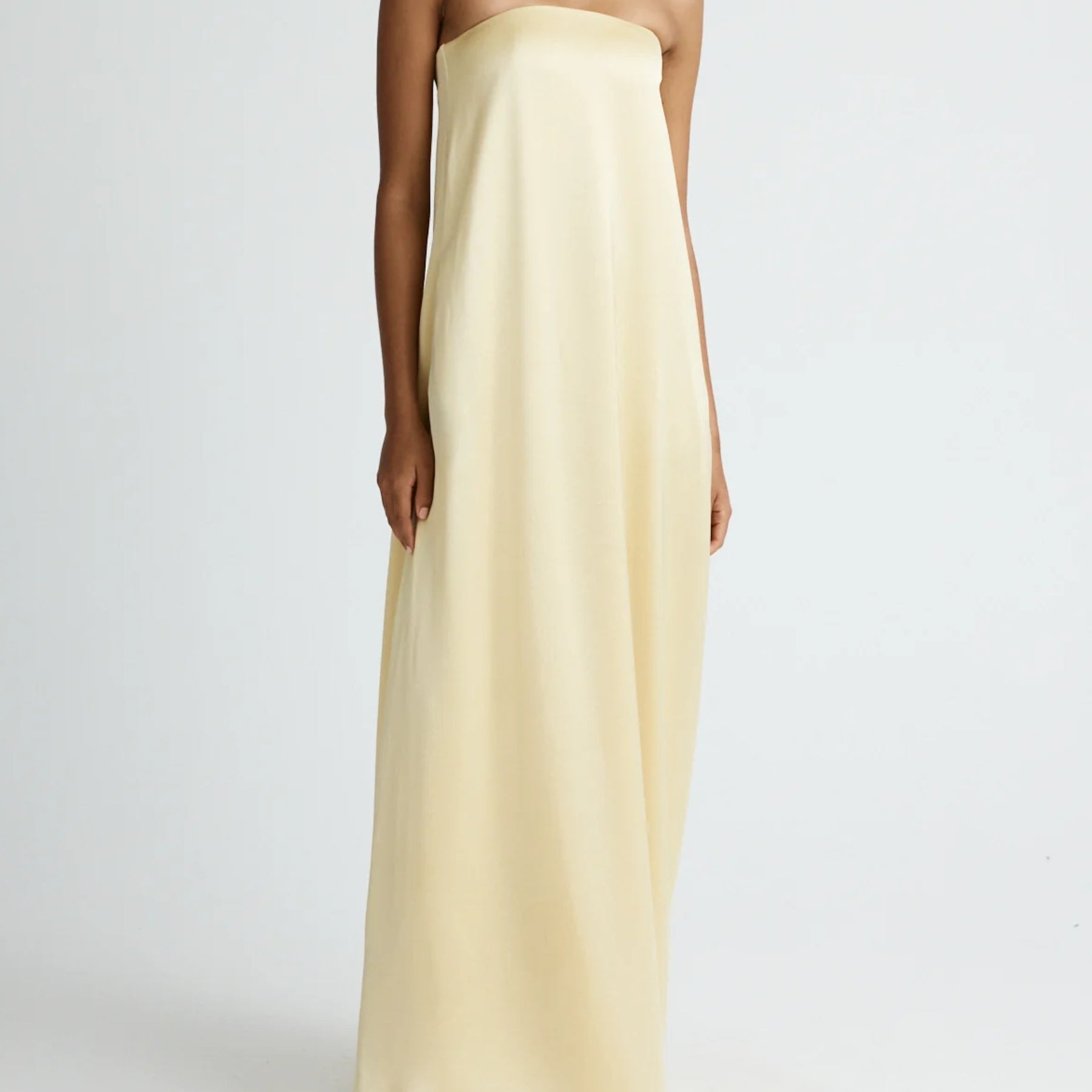 Anna Quan Strapless Delfina Dress in Champagne