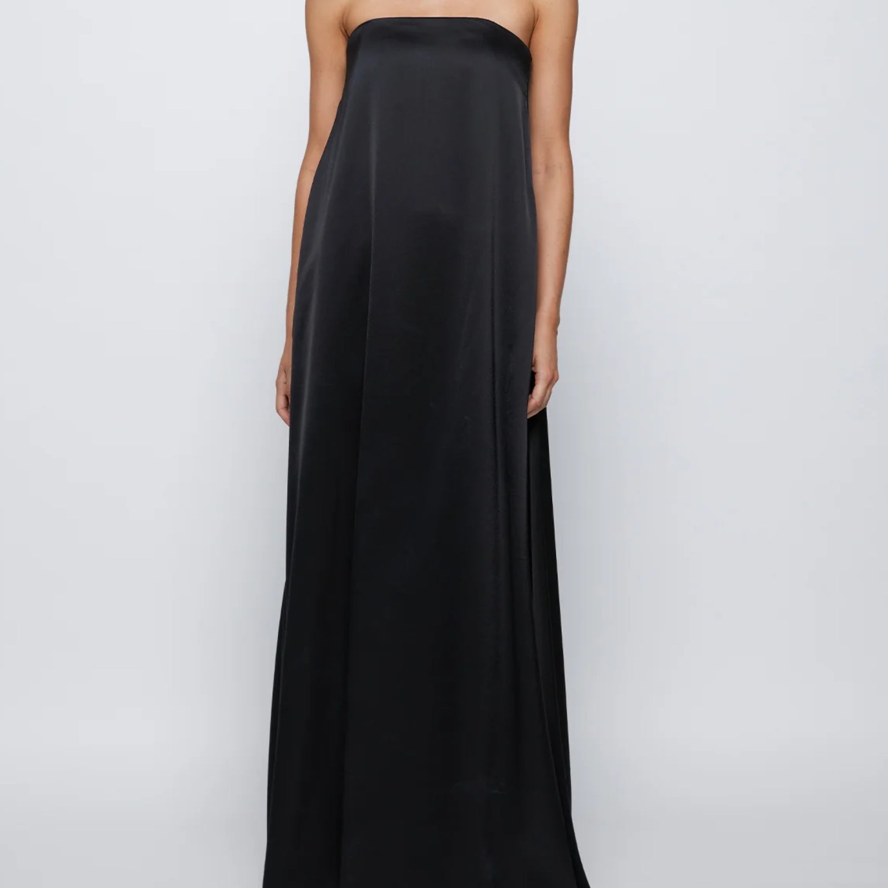 Anna Quan Strapless Delfina Dress in Black Ink
