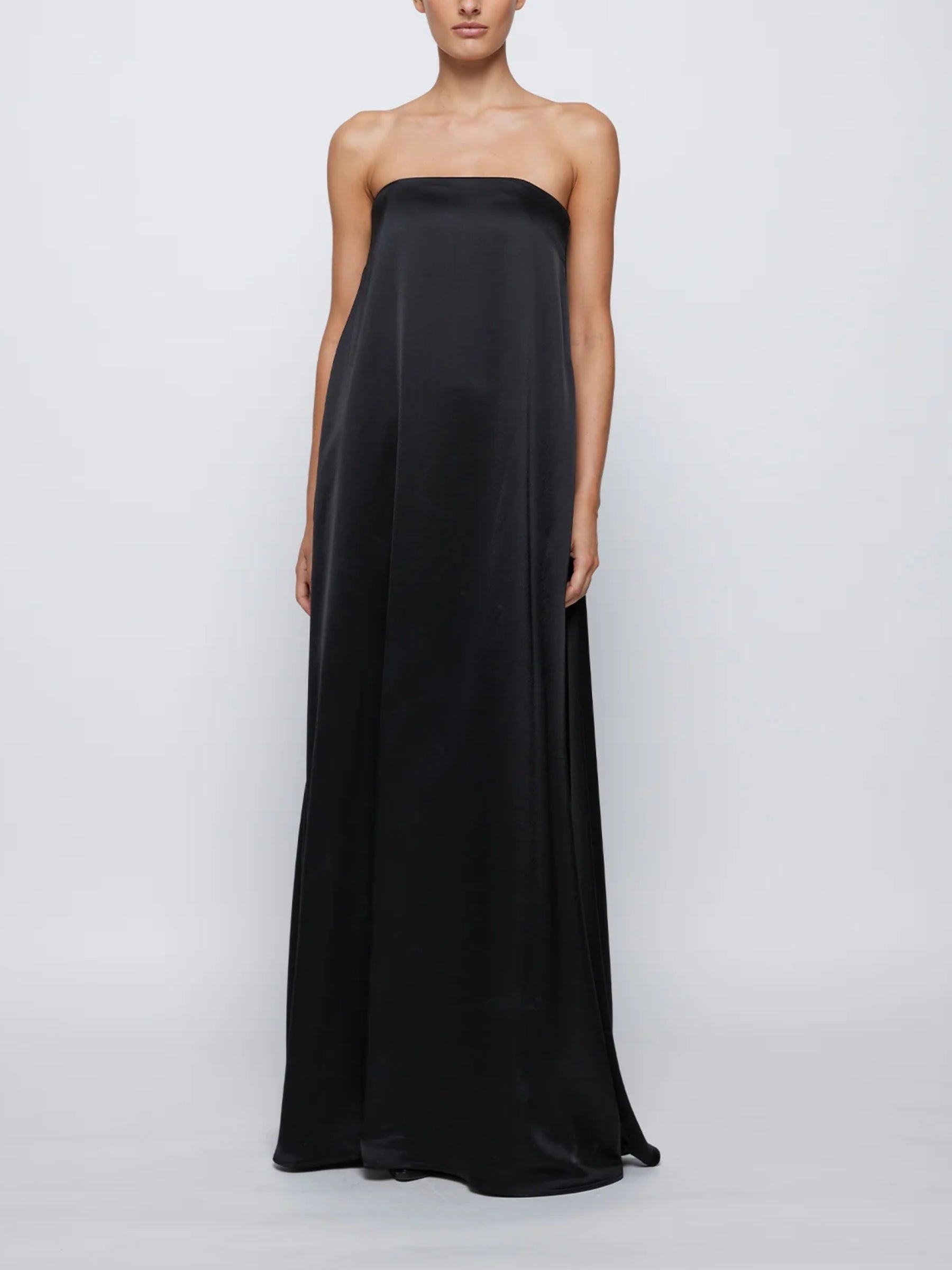 Anna Quan Strapless Delfina Dress in Black Ink