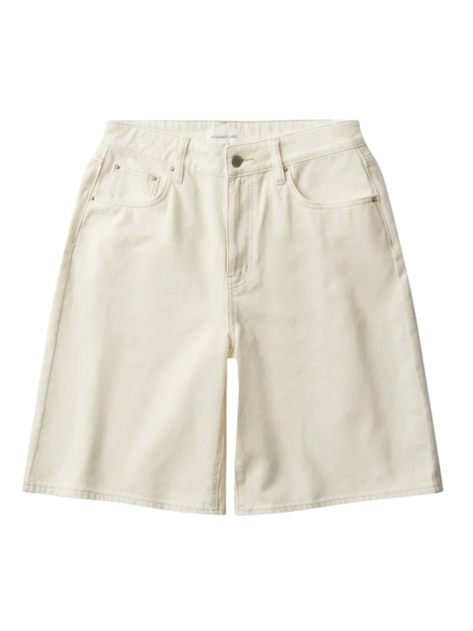 Assembly Label Bermuda Denim Short in Ecru – The UNDONE