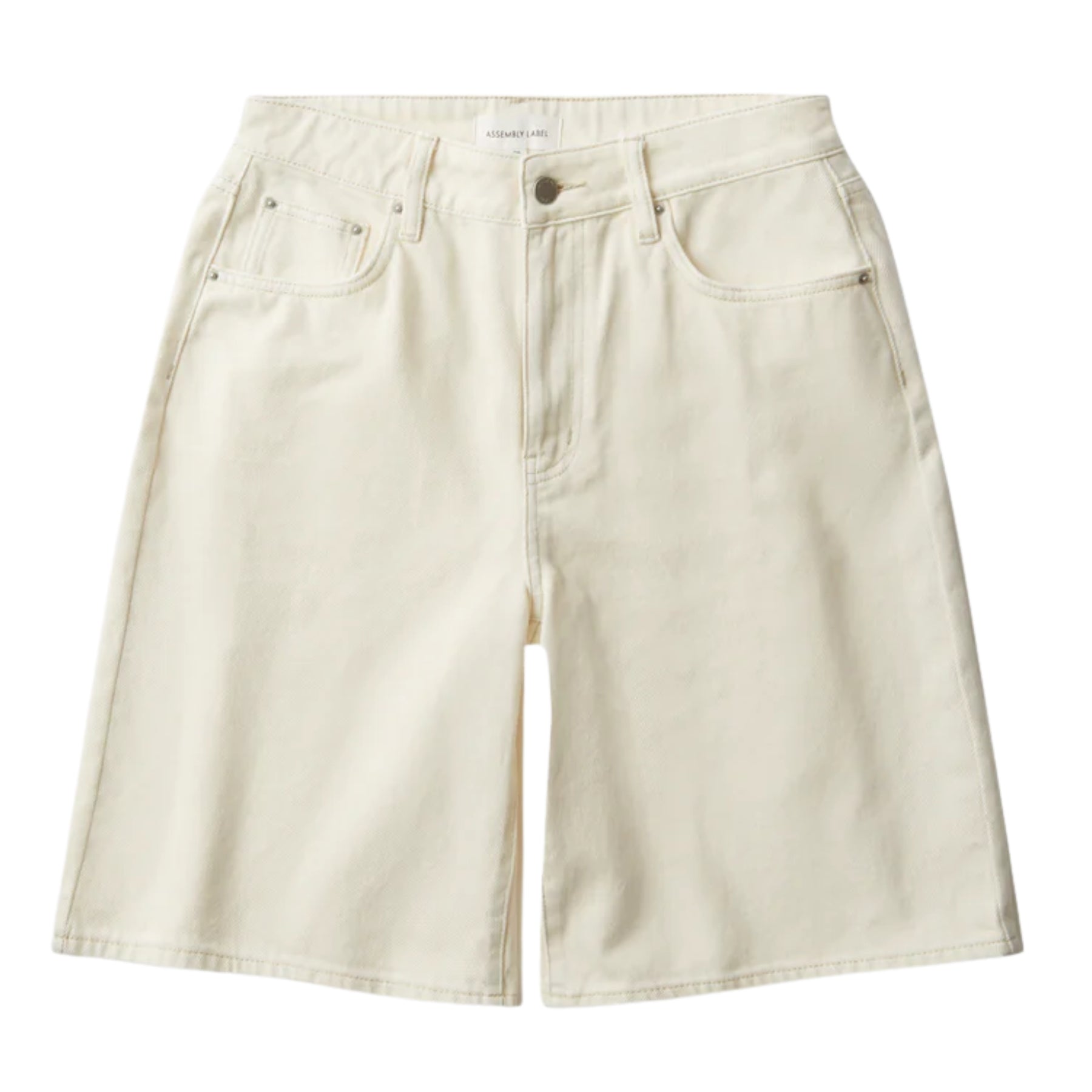 Assembly Label Bermuda Denim Short in Ecru