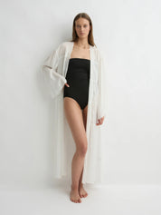 Bondi Born | Cremona Tie-Front Maxi Coverup - White