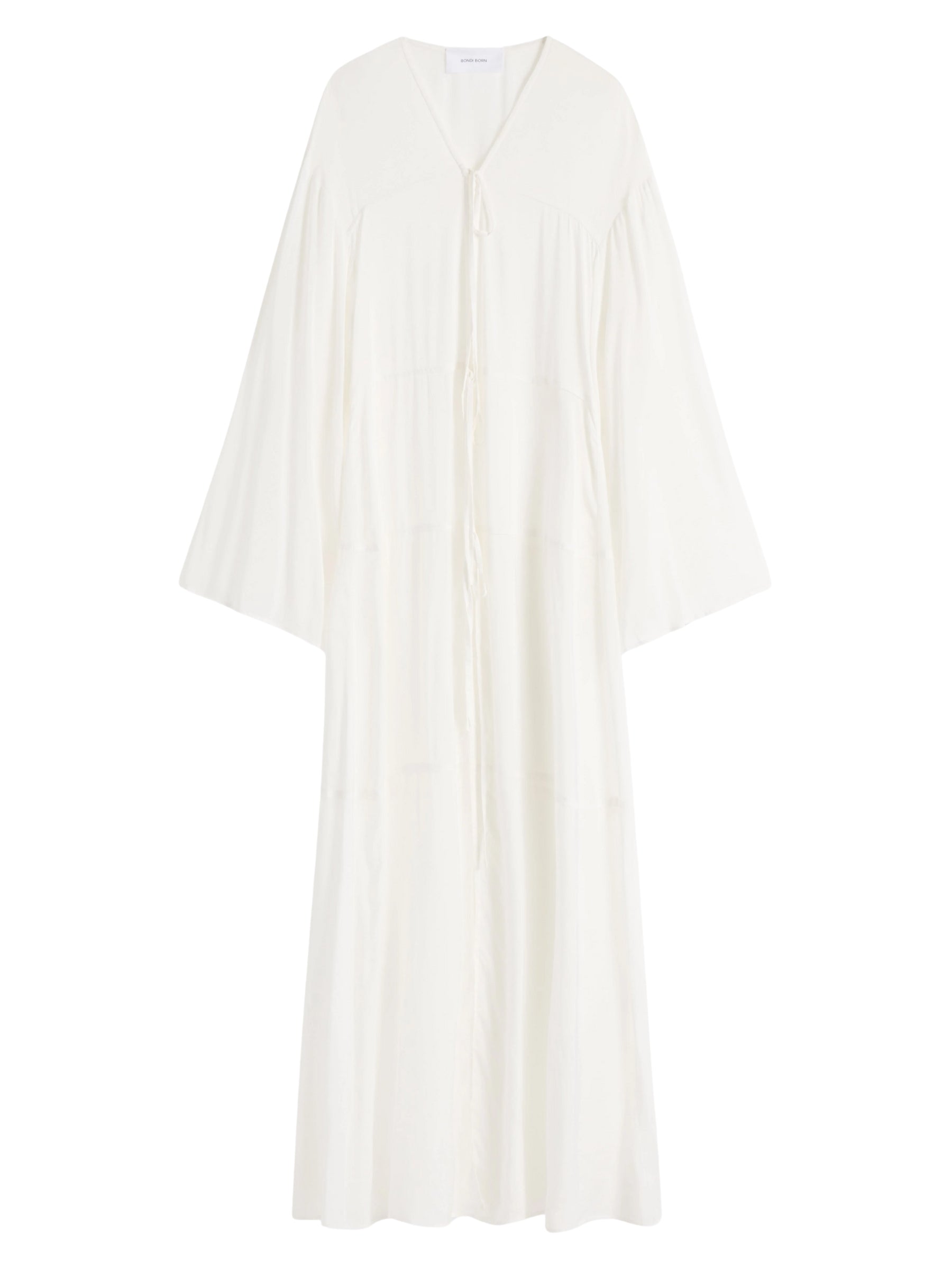 Bondi Born | Cremona Tie-Front Maxi Coverup - White