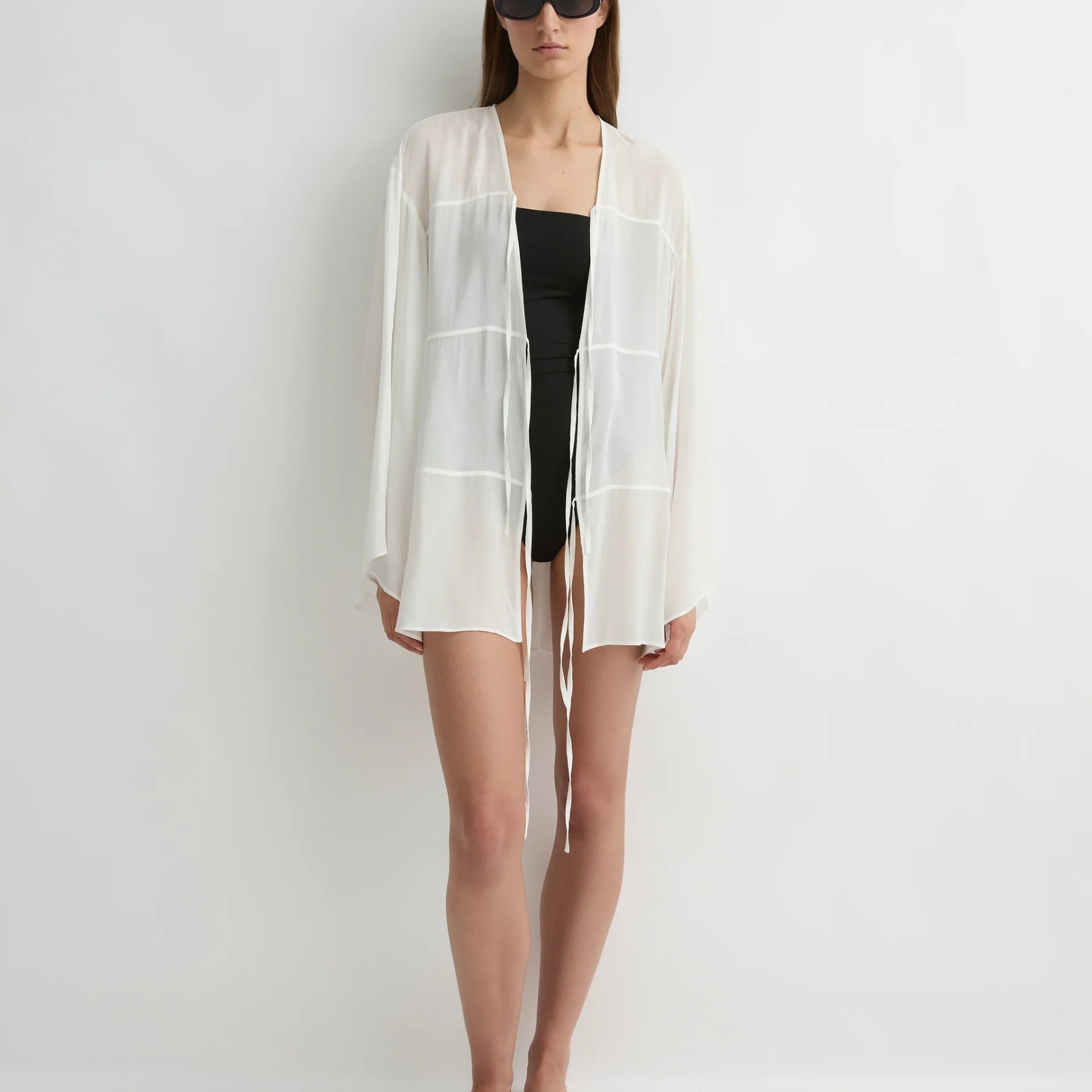 Bondi Born | Cremona Tie-Front Mini Coverup - White