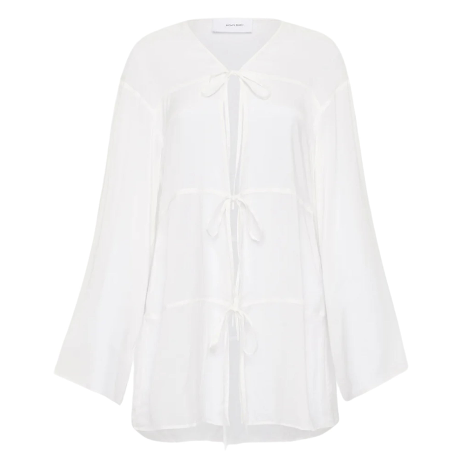 Bondi Born | Cremona Tie-Front Mini Coverup - White