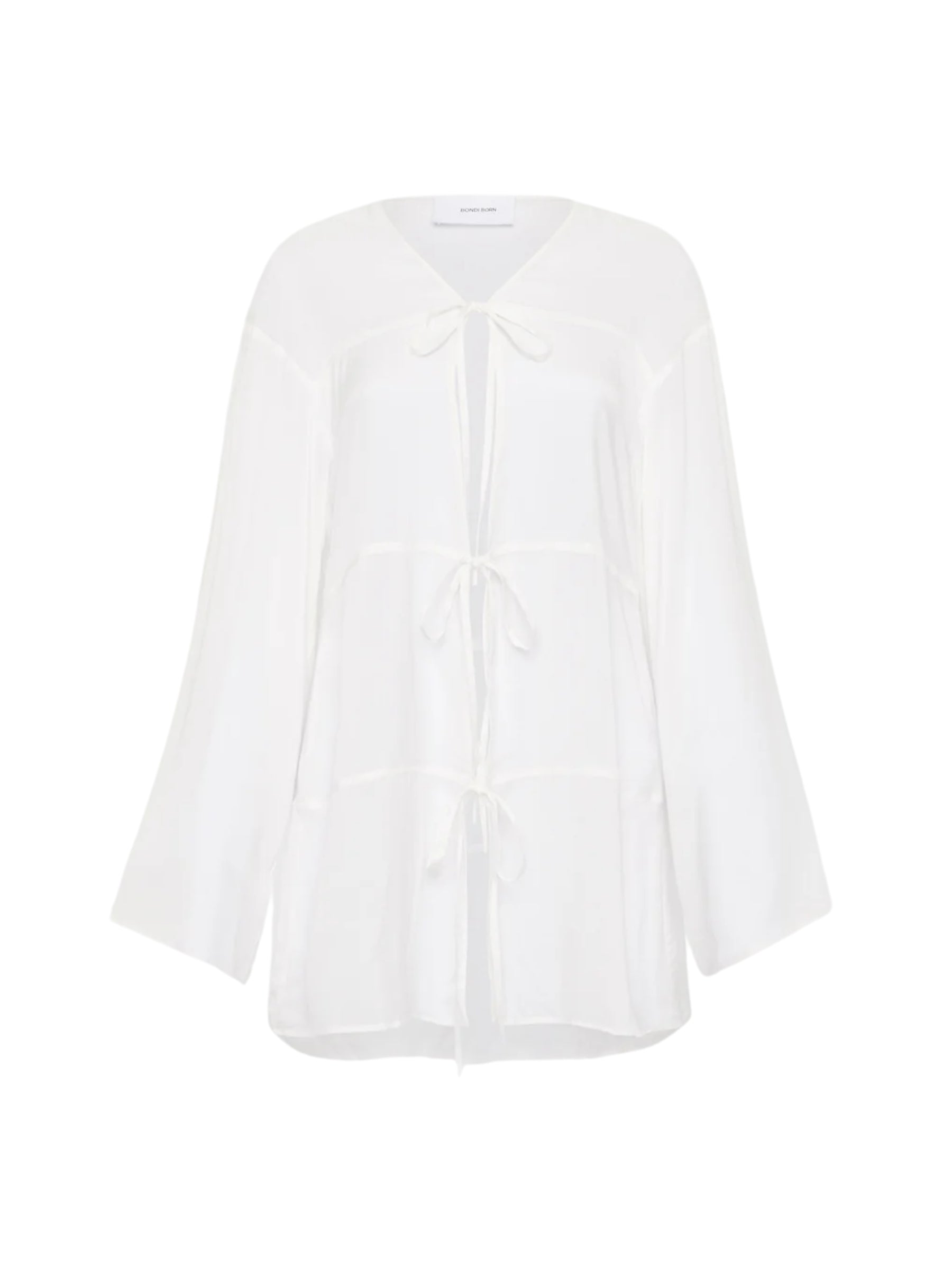 Bondi Born | Cremona Tie-Front Mini Coverup - White