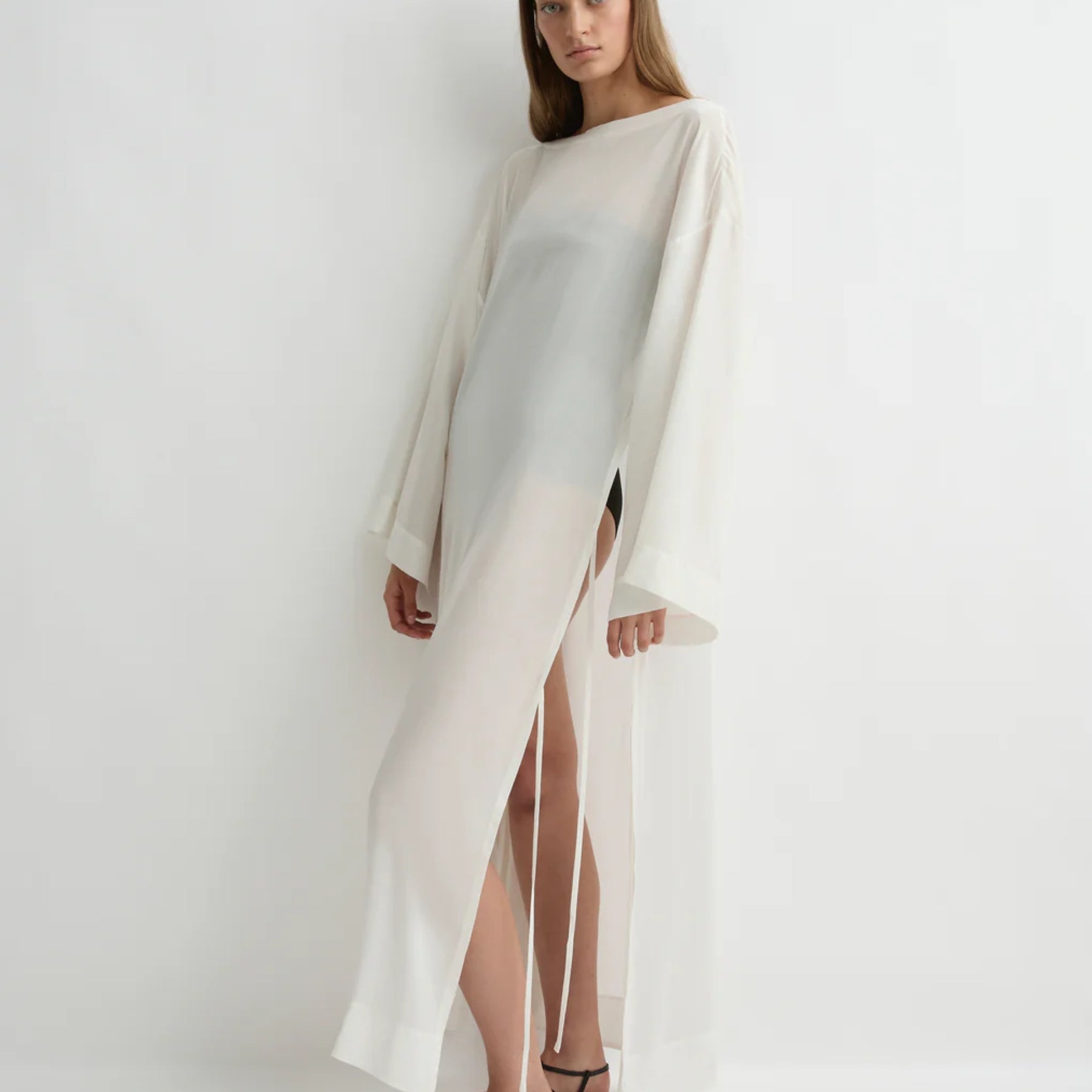 Bondi Born | Cremona Tie-Side Maxi Coverup - White