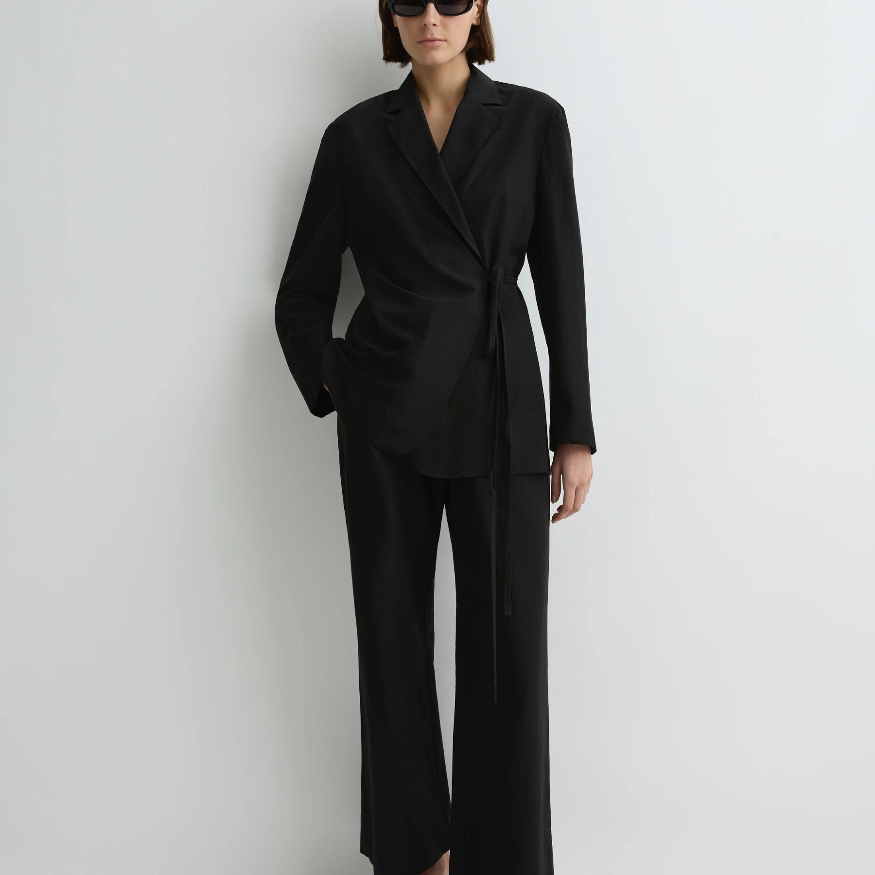 Bondi Born | Kyoto Wrap Shirt - Black