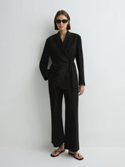 Bondi Born | Kyoto Wrap Shirt - Black