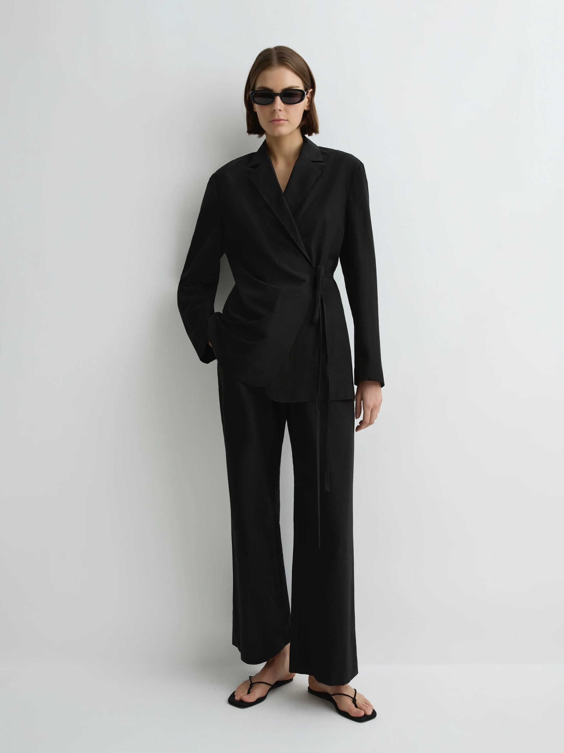 Bondi Born | Kyoto Wrap Shirt - Black