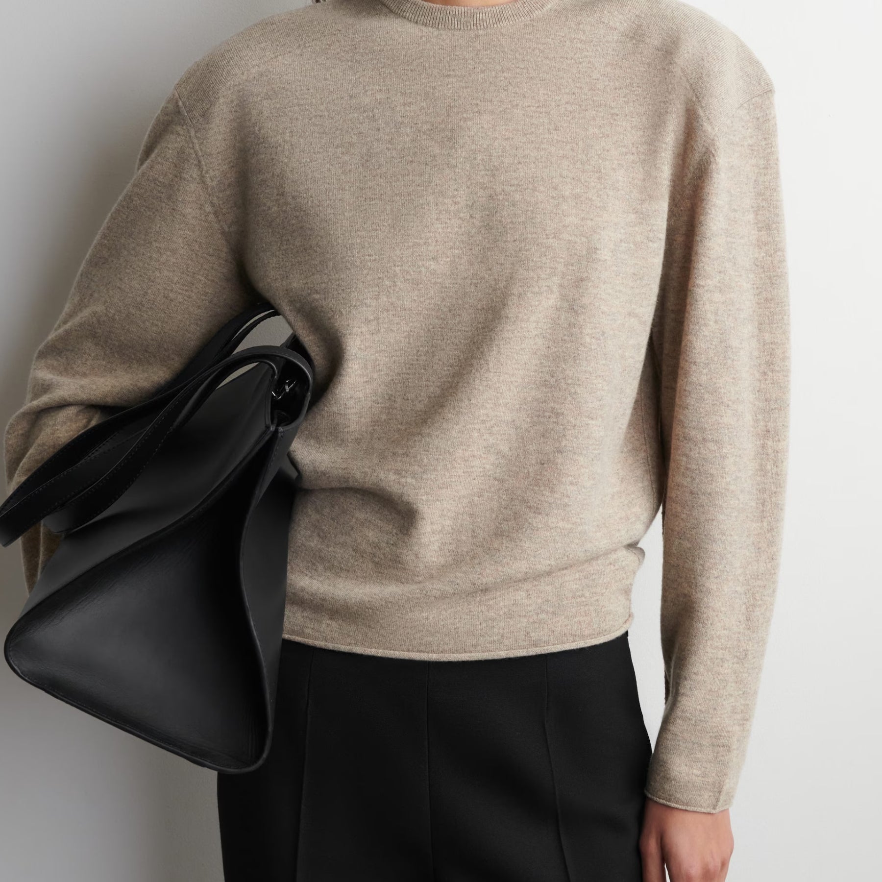 Clean Cut Regular Long Sleeve T-Shirt in White | COS